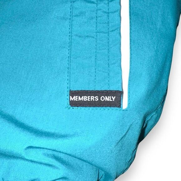 Members Only 90s Green Full Zip Bomber Jacket Sz L - Picture 6 of 10